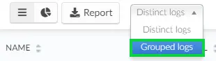 Distinct Logs tab