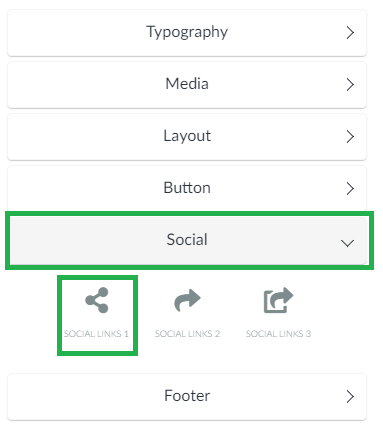 Screenshot social > social links 1
