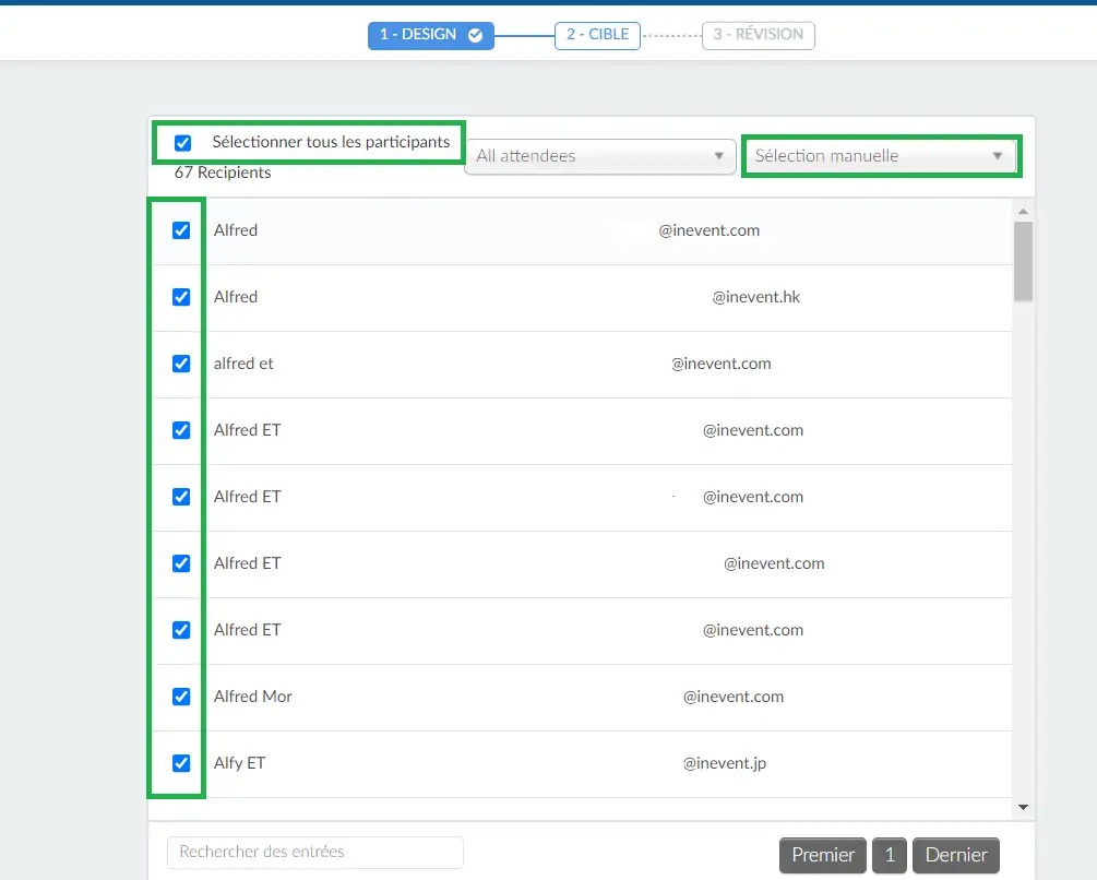 Sélectionner tous les participants