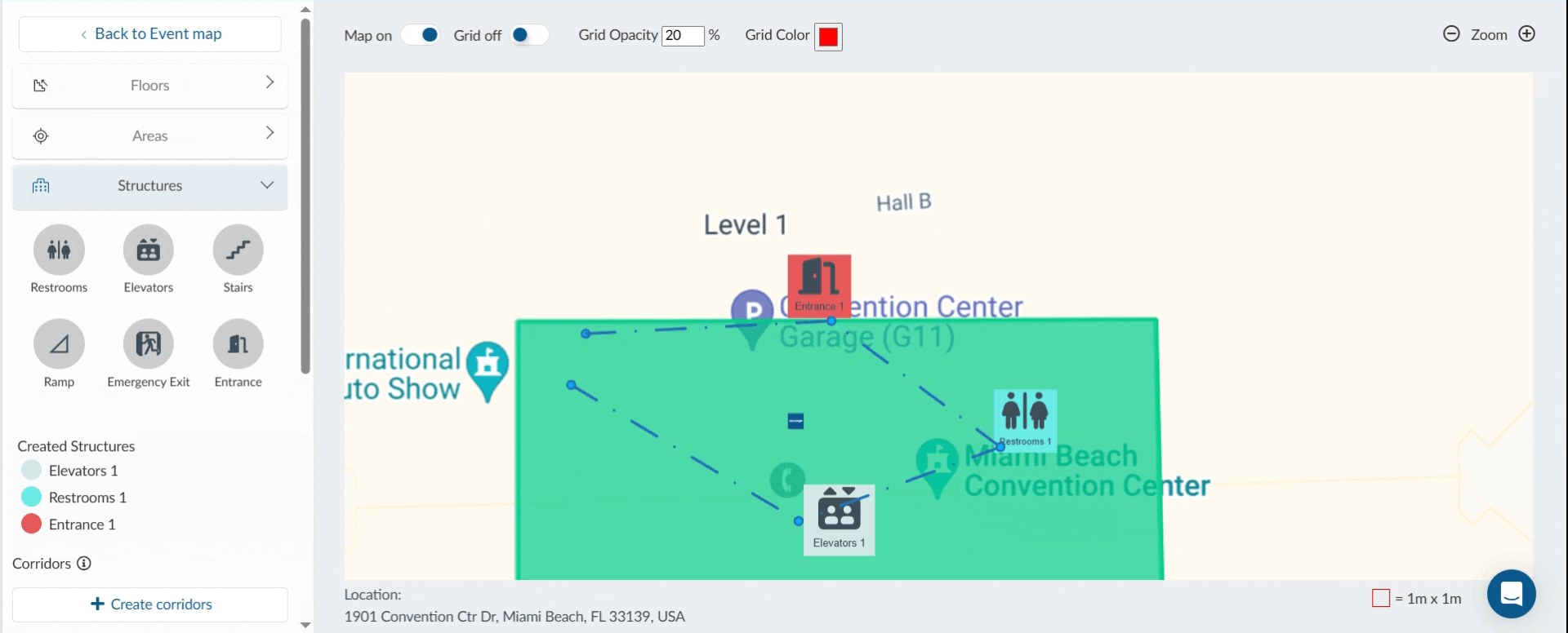 Gif showing how to add structures