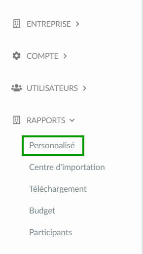 rapport personnalisé