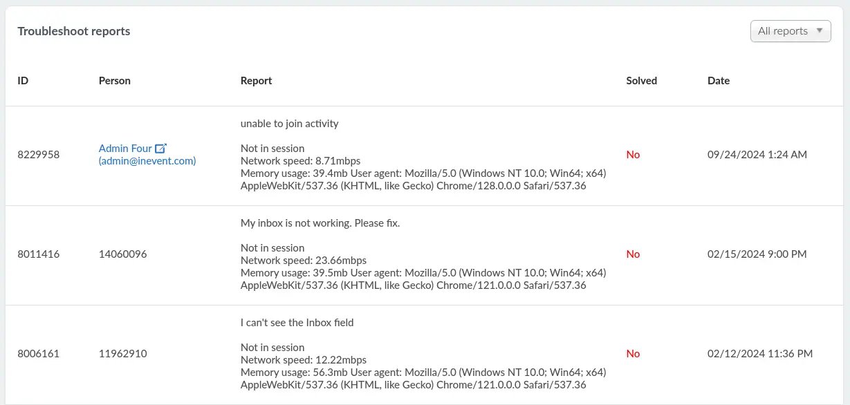 Webinar > Troubleshoot reports