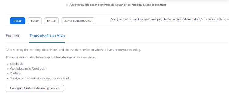 Como será o streaming no Lobby