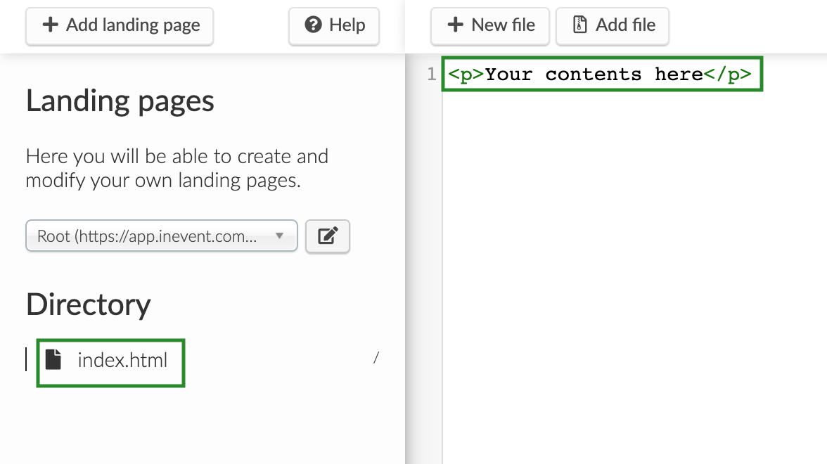 Screenshot of the steps to create a new page