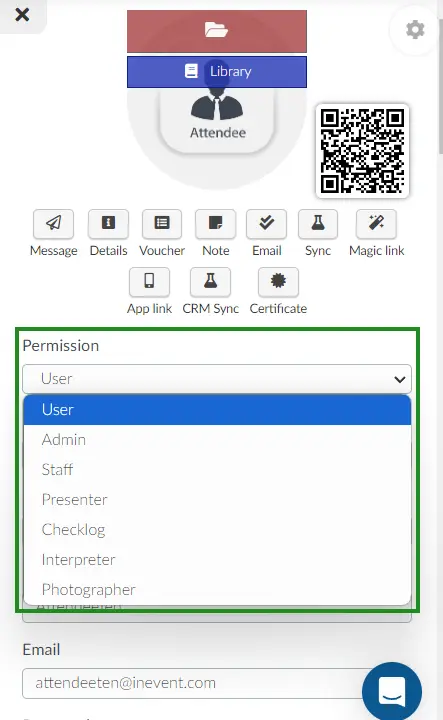 Selecting a permission