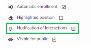 sending notification of activities automatically