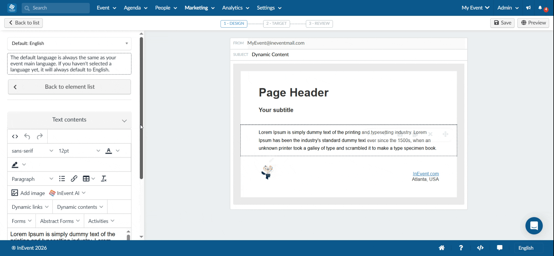Adding dynamic content to email 