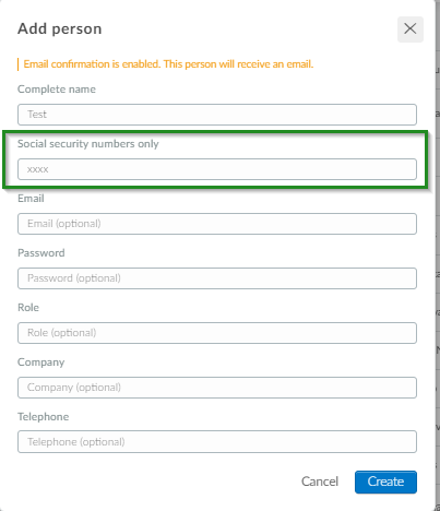Screenshot of steps people>attendee>add person