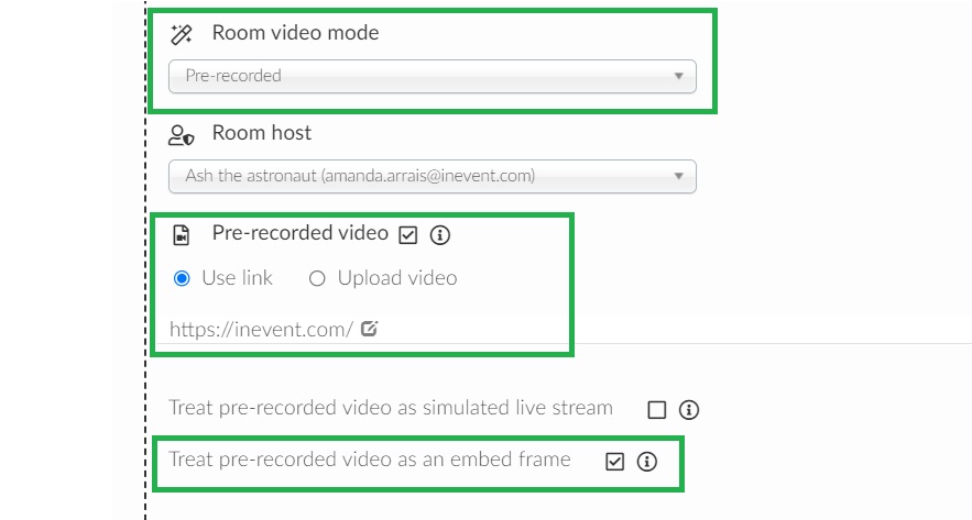 Embedding a website/pdf to a room