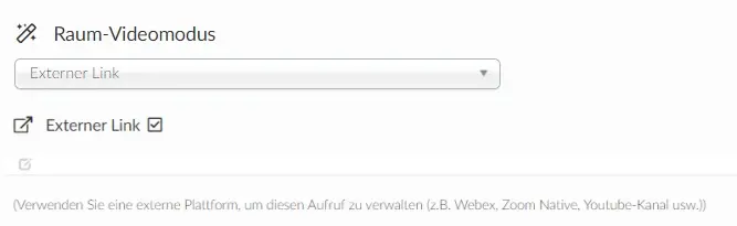raum video modus als Externer Link