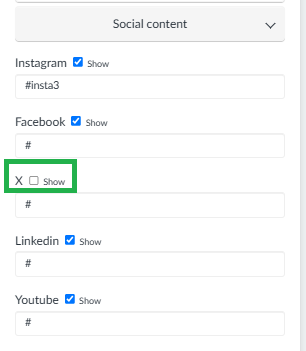 Hide the social media