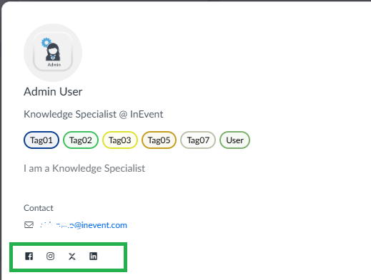 Social media links in My Account page