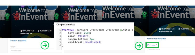 CSS pour le formulaire d'inscription