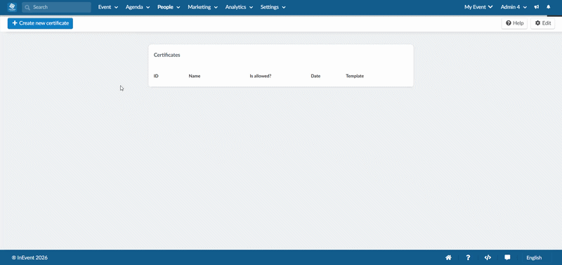 GIF showing the certificate builder