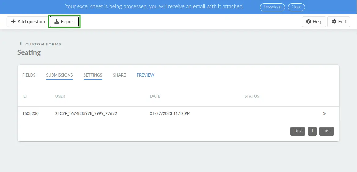 extract submitted forms data