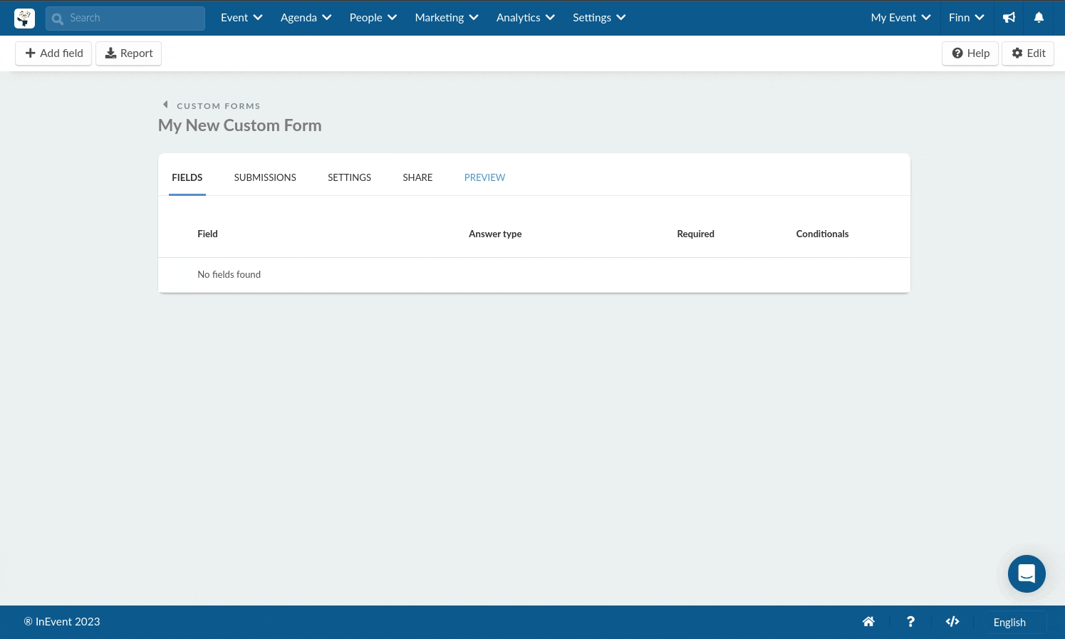GIF showing how to add a field to the custom form