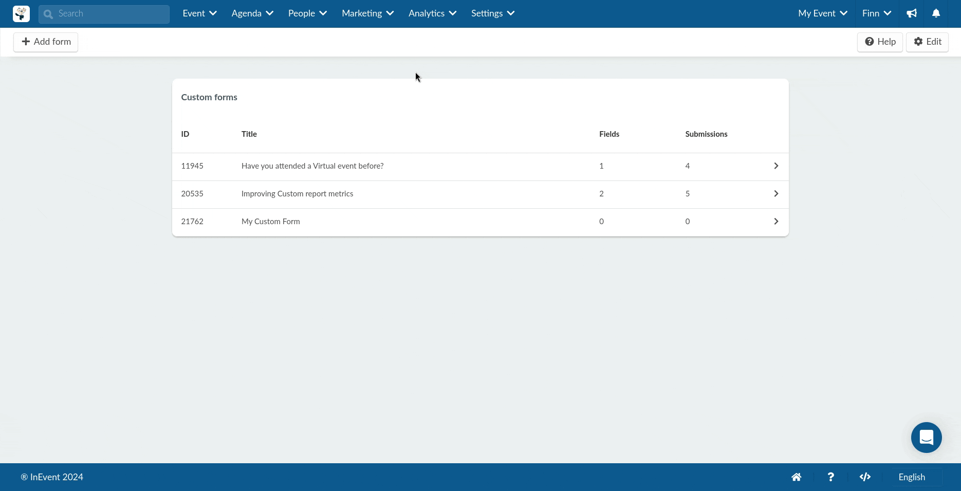GIF showing how to add a field to the custom form