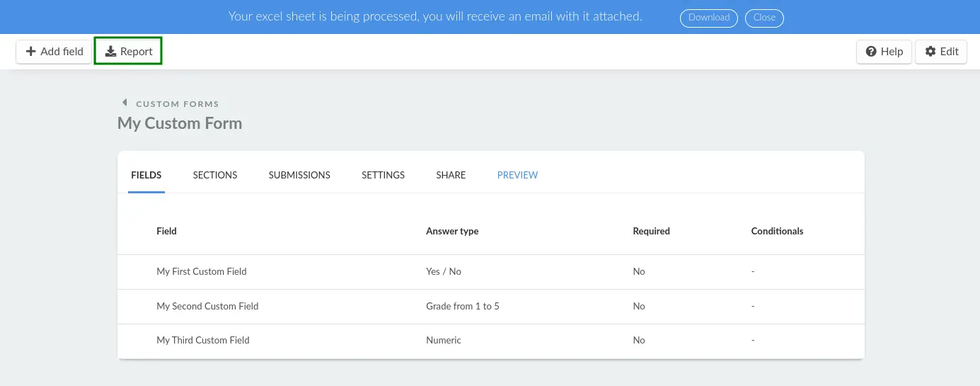 extract submitted forms data