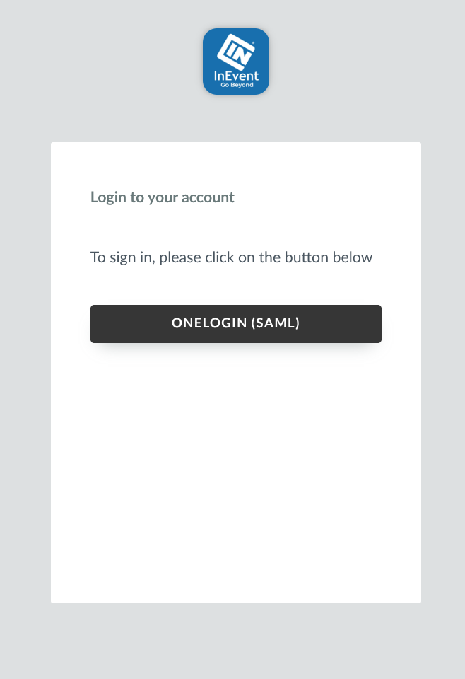 Screenshot showing the SSO-only login screen