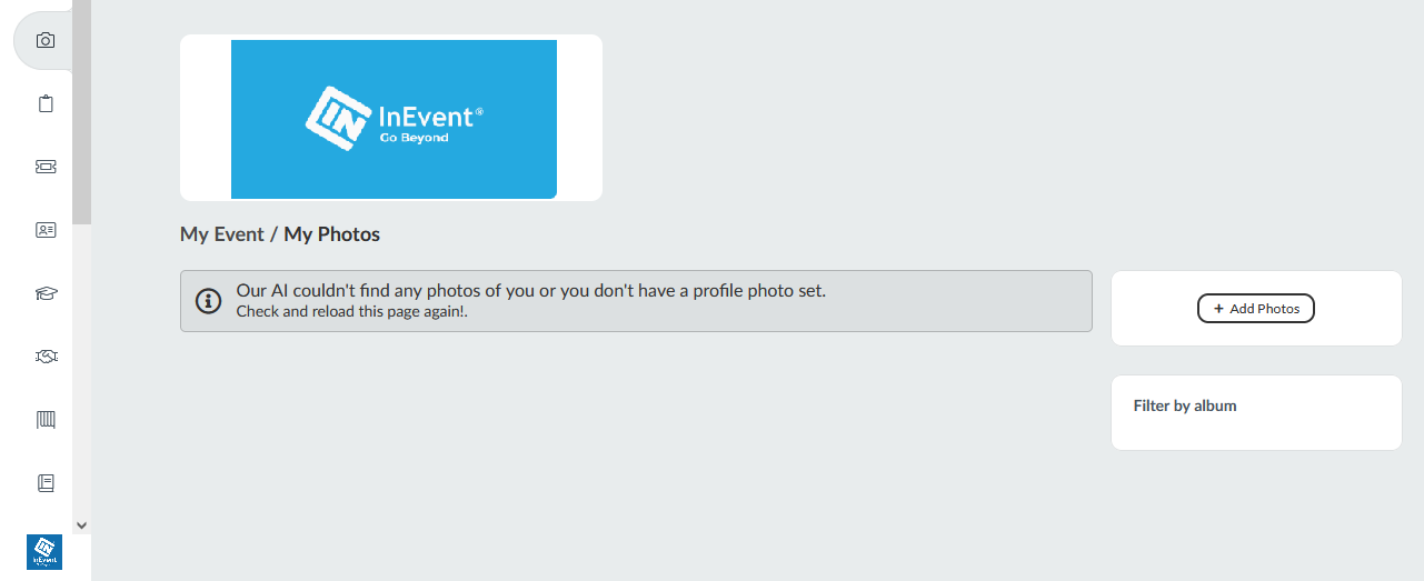 Event Photos tab displaying a Sponsor ad