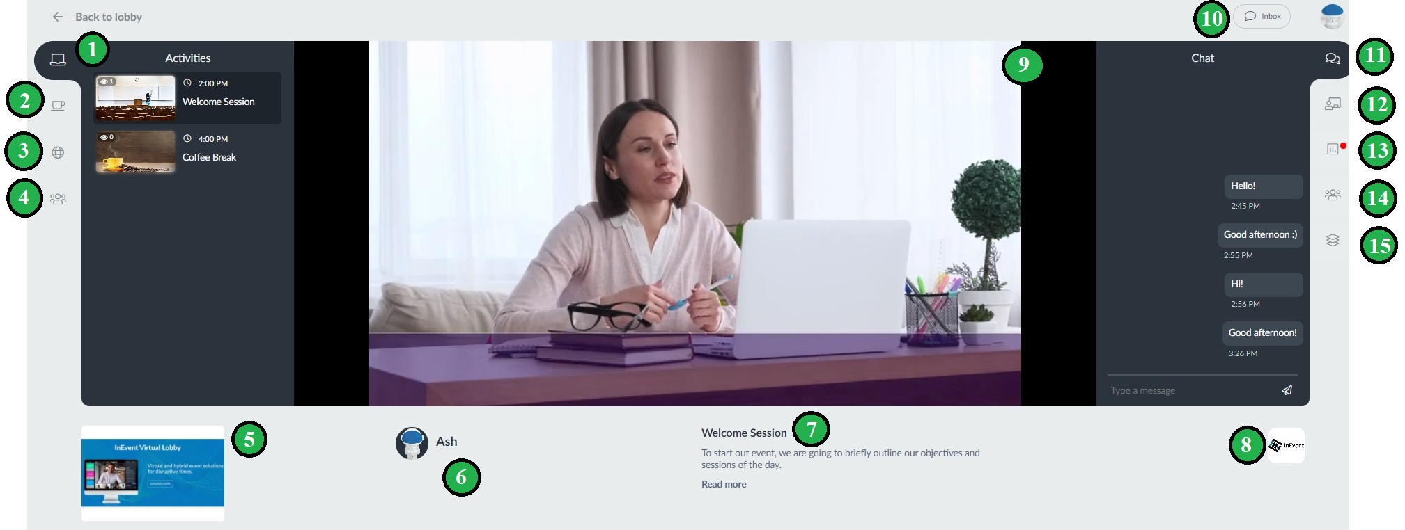 Screenshot of the inside of a room when using Neo