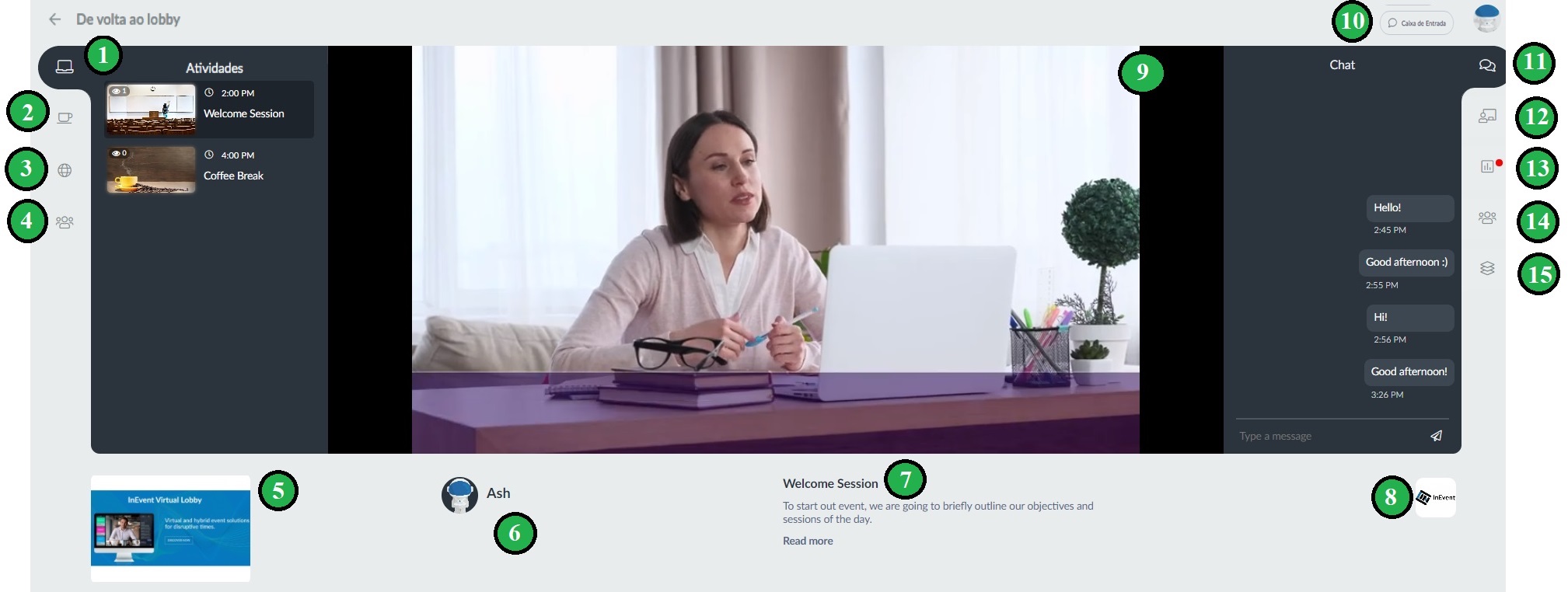 Screenshot of the inside of a room when using Neo