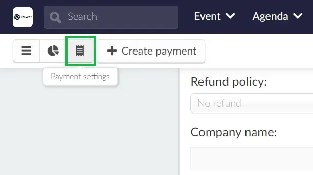 Screenshot showing the Payments page with the Payment settings button highlighted.