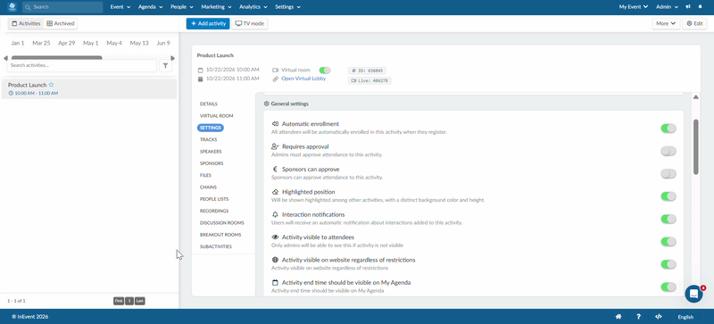 Disable and enable tools