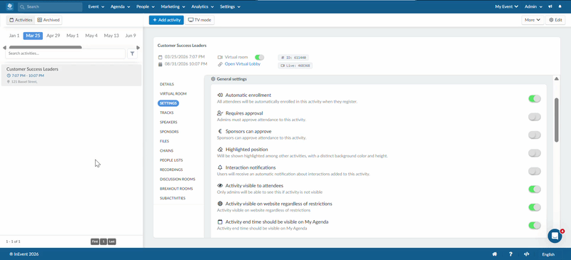 Export and download an activity report