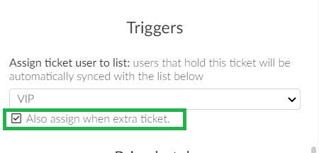 Assign when extra ticket
