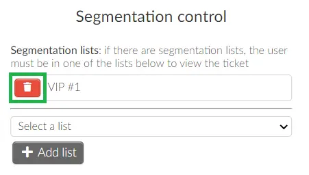 Removing a list from segmentation control