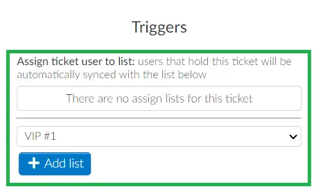 Assigning ticket users to lists