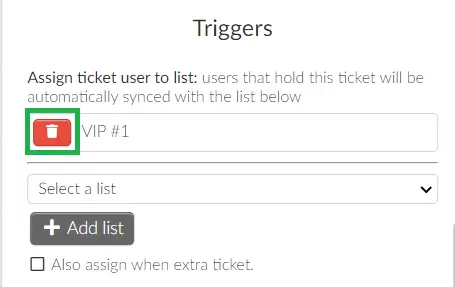 Removing a trigger list