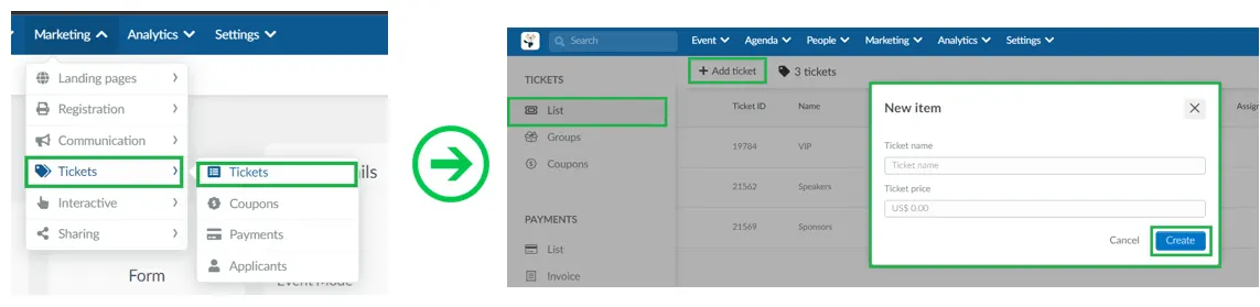 How to create a ticket