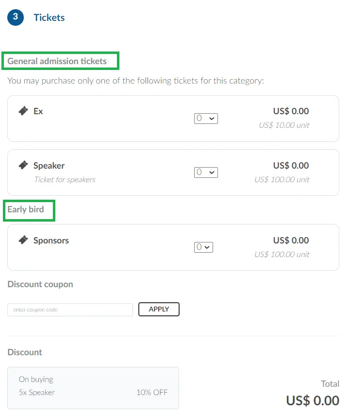 Purchase form and groups