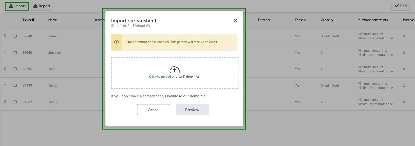 How to bulk import tickets