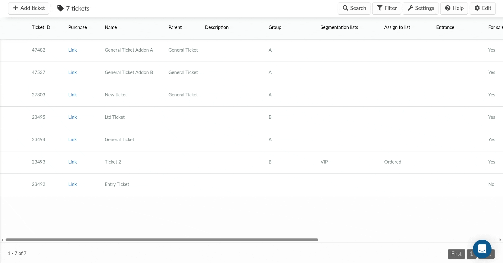 GIF showing how to set up ticket waitlist