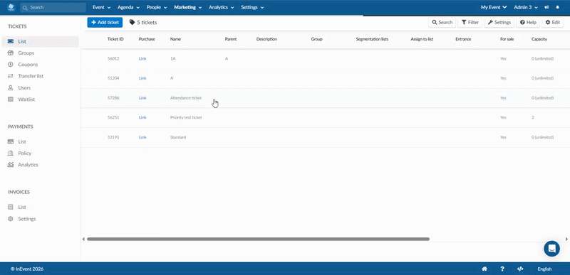 GIF showing configuration of Required attendance date and related settings.