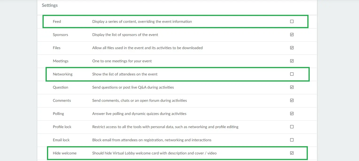 Hiding the Welcome Card, Networking options, and News feed