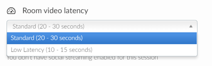 room video latency