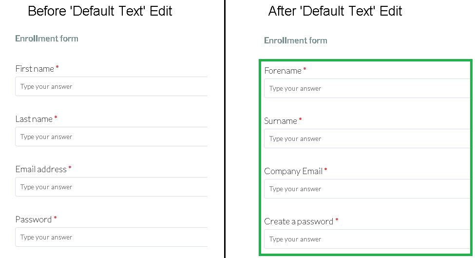 Screenshot of steps  Settings> Headings>Add heading>heading value