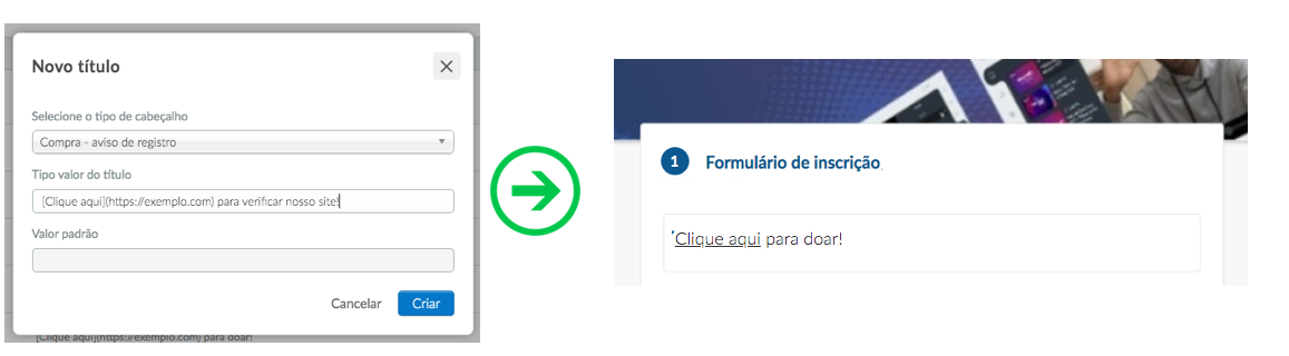 Adding links to the purchase form