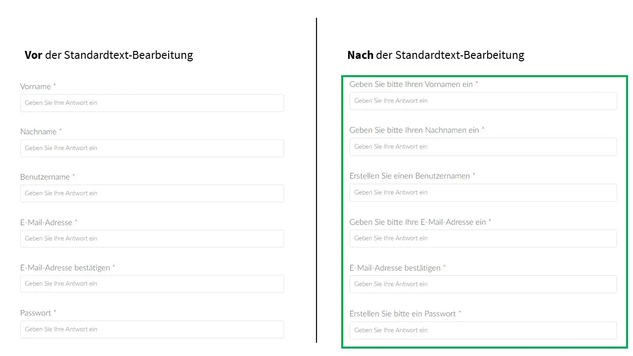 Screenshot of steps  Settings> Headings>Add heading>heading value