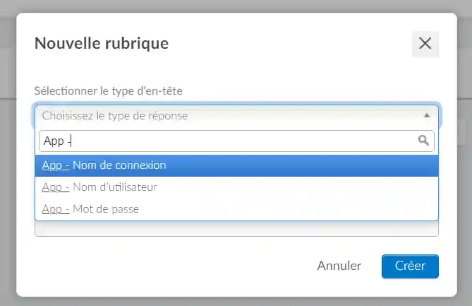 En-têtes de l'application