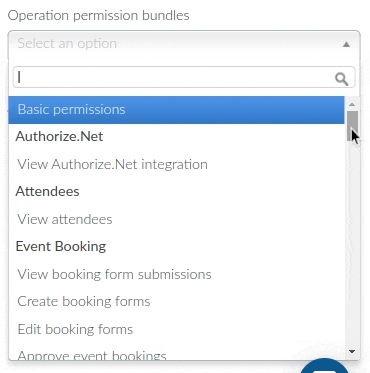 GIF showing Operation permission bundles at the Company level.