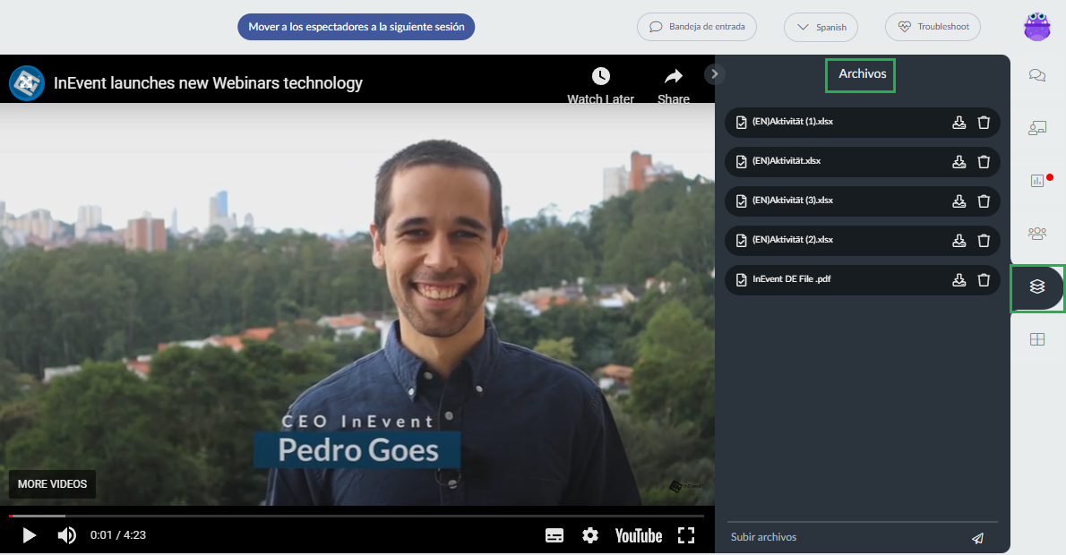 Archivos en el Virtual Lobby