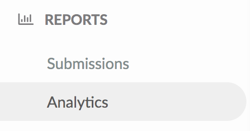 Image showing the Analytics button showing statistics