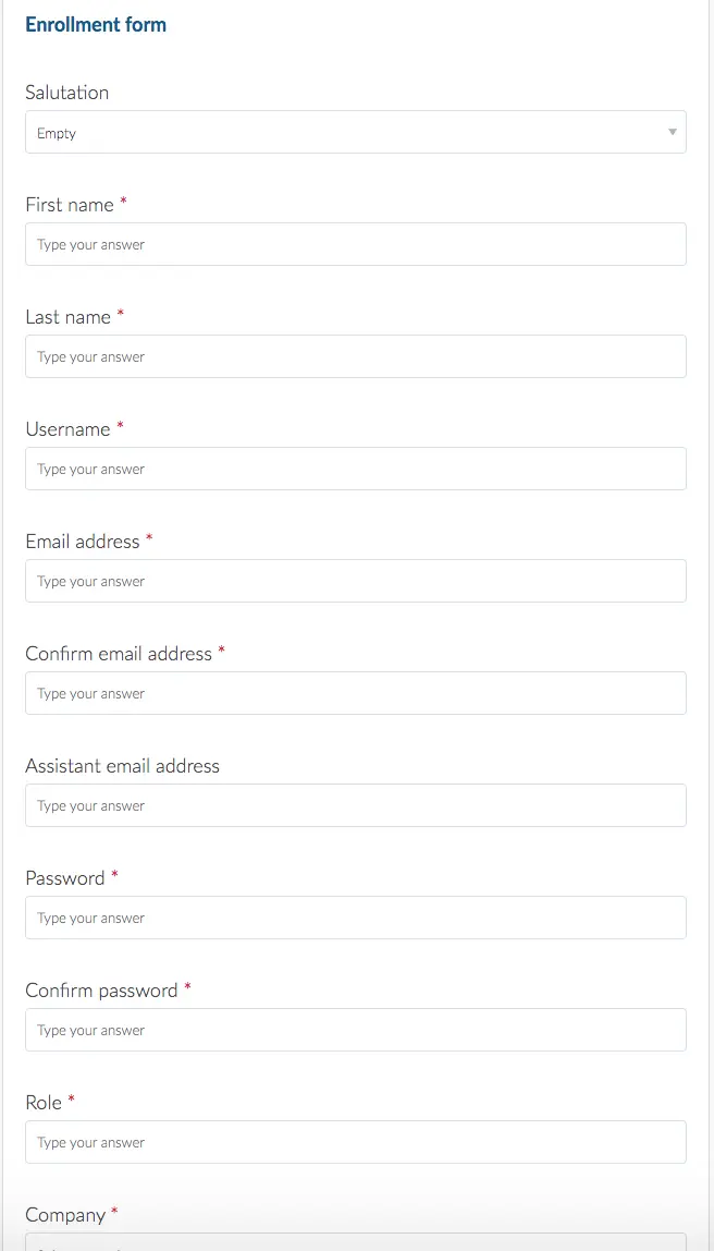 Registration Form Looks