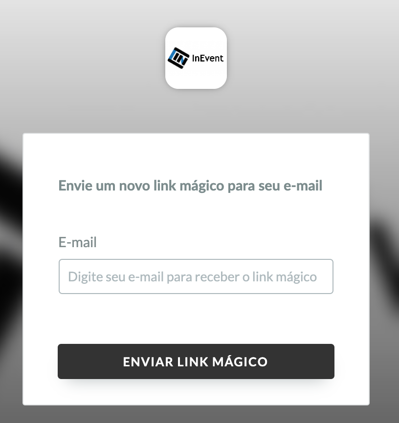 Captura de tela: mandando um novo magic link