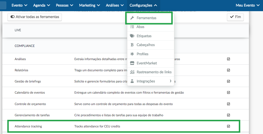 Enabling attendance tracking